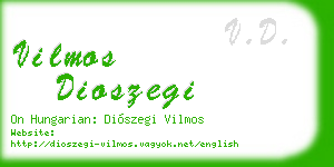 vilmos dioszegi business card